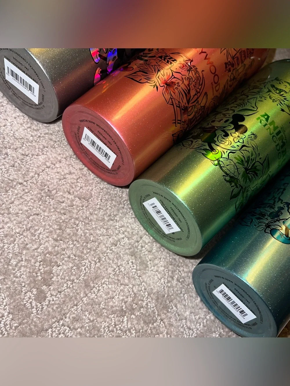 New 2023 Set Of 6 US Disney Parks Starbucks Park Icons Stainless Steel Tumblers